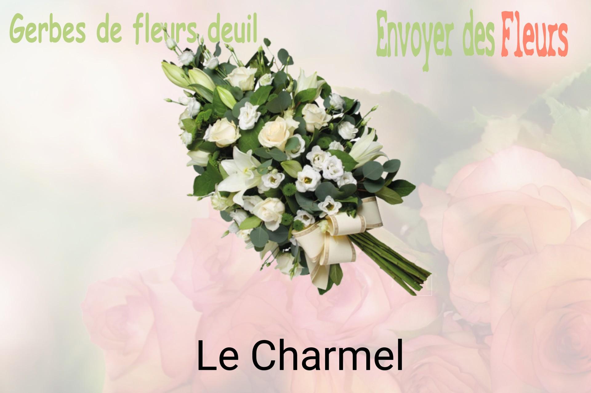 Gerbe de fleurs de deuil livrée à Le Charmel